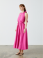 CHLOE LINEN MIDI DRESS | PINK