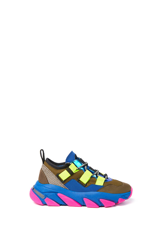 COLOUR BLOCK SNEAKER - MILITARY GIALLO