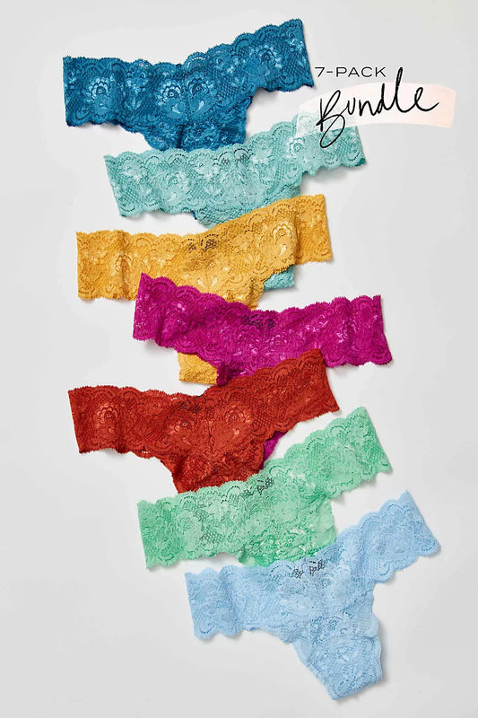 CUTIE LOW RISE THONG JETSET - 7 PACK