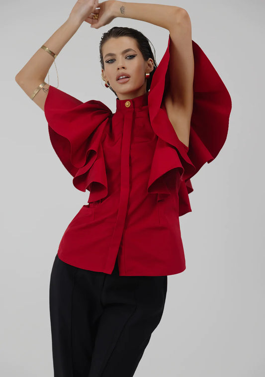FLORENCE COTTON TOP - RED